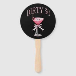 Dirty 30 Roze Coquette Verjaardagsfeestje Handwaaier