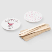 Dirty 30 Roze Coquette Verjaardagsfeestje Handwaaier (Niet-gemonteerd)