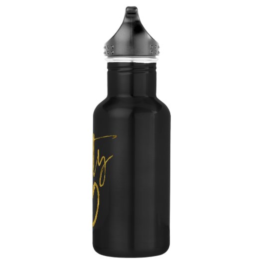 Dirty 30 Verjaardag Gold Folie en Zwarte Water Fle Waterfles (Rechts)