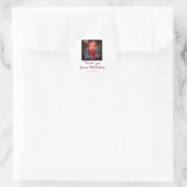 Dirty 30 verjaardag naam toevoegen roze foto datum ronde sticker (Tas)