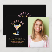 Dirty 30 vrouwen Verjaardag Dertig cocktails Foto Kaart (Voorkant / Achterkant)