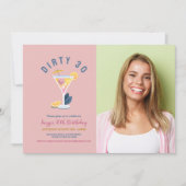 Dirty 30 vrouwen Verjaardag Dertig cocktails Foto Kaart (Voorkant)