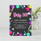 Dirty 30 Zwart en Retro Verjaardag Kaart (Staand voorkant)