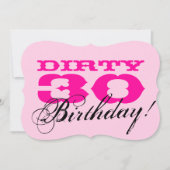 Dirty 30th Birthday Party uitnodigingen (Voorkant)