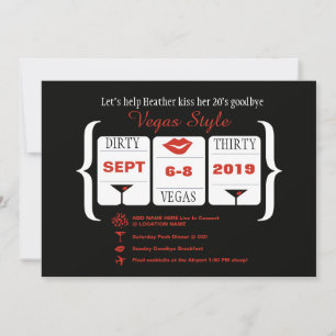 Dirty 30th Vegas Verjaardag Slot Machine Kaart