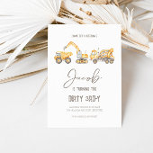 Dirty 3rd-y Bouwthema Verjaardagsuitnodiging Kaart