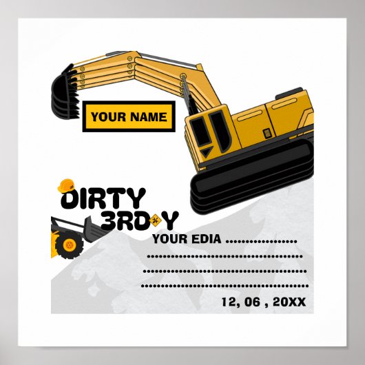 Dirty 3rd-Y Derde Verjaardag Poster (Voorkant)