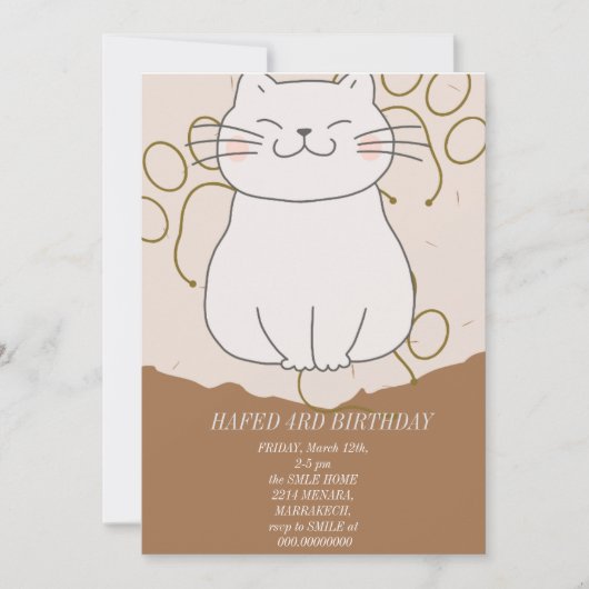 Dirty 3rd-Y derde verjaardag uitnodiging (Voorkant)