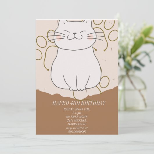 Dirty 3rd-Y derde verjaardag uitnodiging (Staand voorkant)