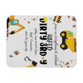 Dirty 3rd-Y derde verjaardag uitnodiging Magneet (Horizontaal)