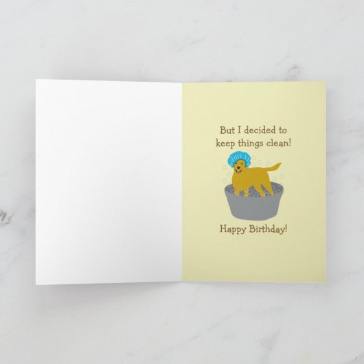 Dirty and Clean Dogs Funny Birthday Kaart (Binnen)