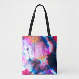Dirty art. Bright red, lilac, pink, yellow colors. Tote Bag