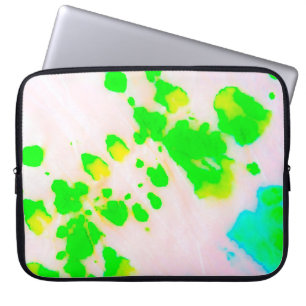 Dirty Art Graffiti. Abstracte decoratieve zonnige  Laptop Sleeve