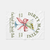 Dirty Bachelorette Martini Tail Club Martini Drink Fleece Deken (Voorkant (Horizontaal))