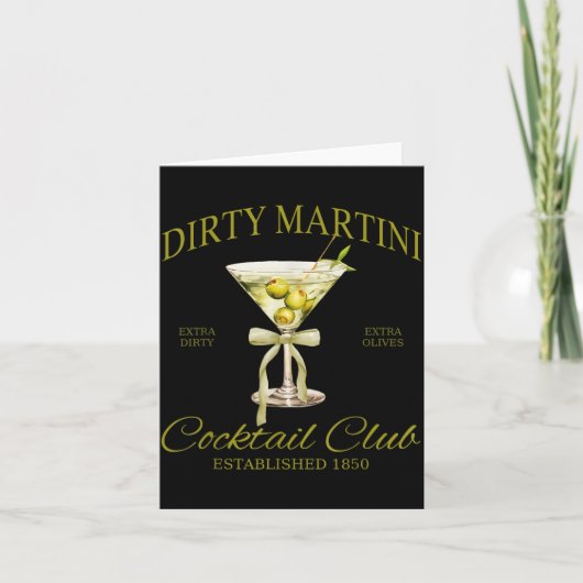 Dirty Bachelorette Martini Tail Club Martini Drink Kaart (Voorkant)