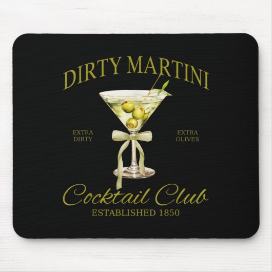 Dirty Bachelorette Martini Tail Club Martini Drink Muismat (Voorkant)