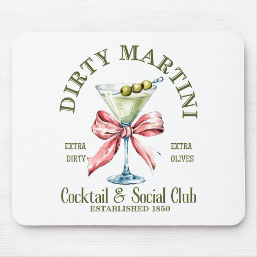 Dirty Bachelorette Martini Tail Club Martini Drink Muismat (Voorkant)