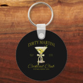 Dirty Bachelorette Martini Tail Club Martini Drink Sleutelhanger (Voorkant)