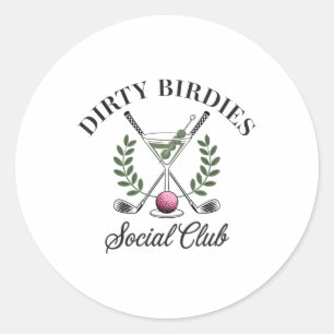 Dirty Birdies Social Club Golfen &amp; Drink F Ronde Sticker