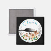 Dirty Bord Dishwasher Magnet (Voorkant / Achterkant)