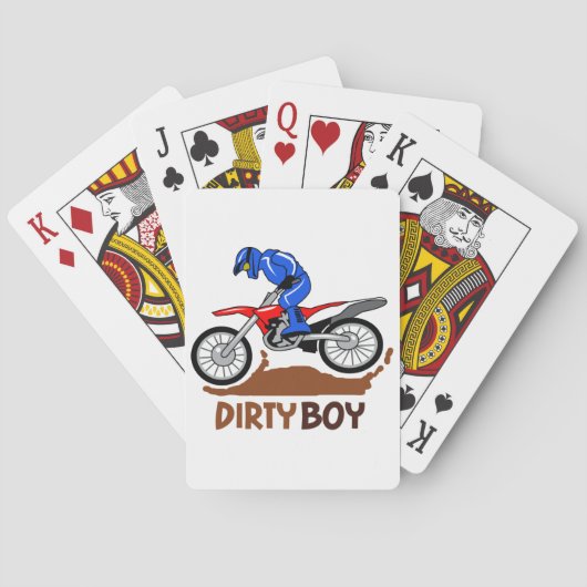 Dirty Boy Motocross Pokerkaarten (Achterkant)