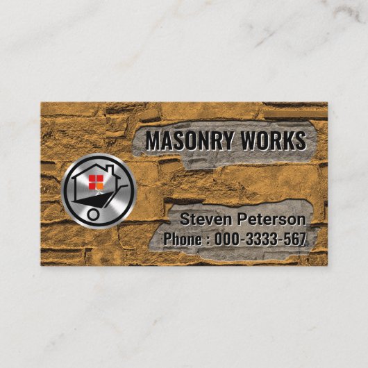 Dirty Brick Cement Walls Metselwerk Service Visitekaartje (Voorkant)