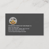 Dirty Brick Wall Handyman Gereedschap Visitekaartje (Achterkant)