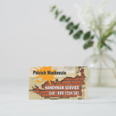 Dirty Brick Walls Peeling gips Handyman Visitekaartje (Staand voorkant)