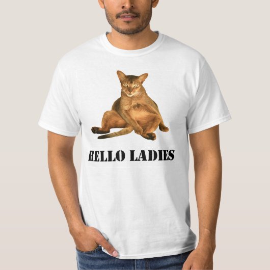 Dirty Cat TShirt, Hallo Dames Mannen Grafische TSh T-shirt (Voorkant)