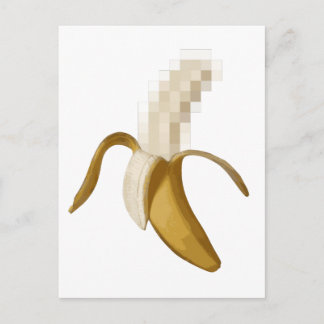 Dirty Censored Peeled Banana Briefkaart