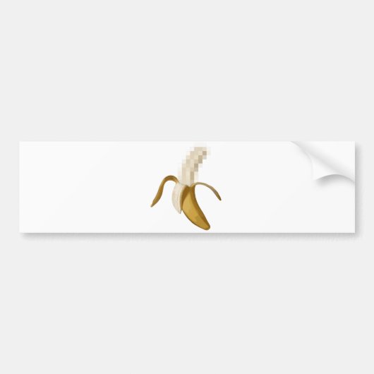 Dirty Censored Peeled Banana Bumpersticker (Voorkant)