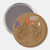 Dirty Chickens Dishwaser Magnets Magneet (Voorkant / Achterkant)