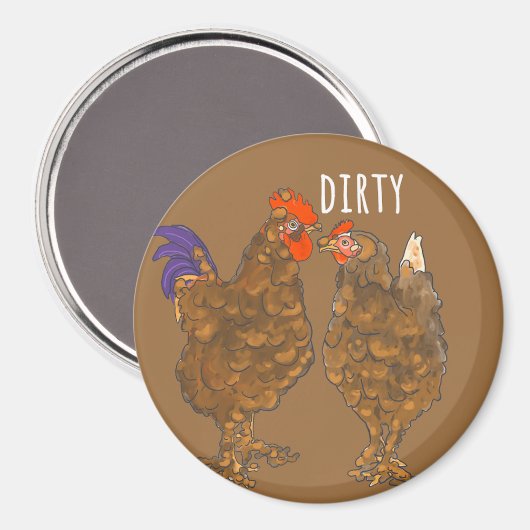 Dirty Chickens Dishwaser Magnets Magneet (Voorkant / Achterkant)