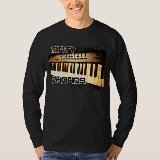 Dirty Chords Piano en Toetsenborden T-shirt (Voorkant)