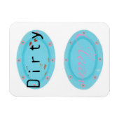 Dirty Clean Blue Borden Vaatwasmachinemagneten Magneet (Horizontaal)