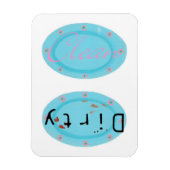 Dirty Clean Blue Borden Vaatwasmachinemagneten Magneet (Verticaal)