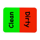 Dirty/Clean Dishwas Magnet Magneet (Horizontaal)
