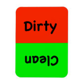 Dirty/Clean Dishwas Magnet Magneet (Verticaal)