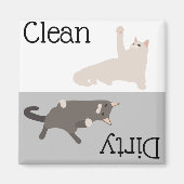 Dirty Clean Dishwasher Magnet Cute Lover (Voorkant)