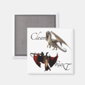Dirty Clean Dishwasher Magnet Dragon (Voorkant / Achterkant)