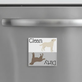 Dirty Clean Dishwasher Magnet Labrador Retriever