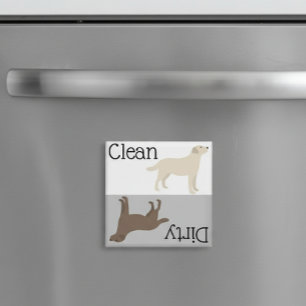 Dirty Clean Dishwasher Magnet Labrador Retriever