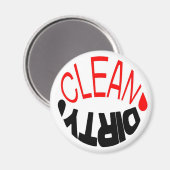 DIRTY-CLEAN Dishwasmachine Magneet (Voorkant / Achterkant)