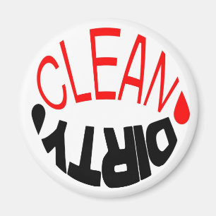DIRTY-CLEAN Dishwasmachine Magneet