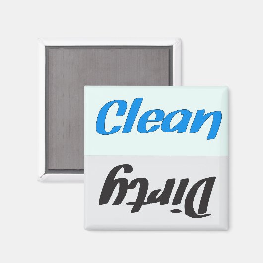 Dirty Clean Dishwasmachine Magnet (Voorkant / Achterkant)