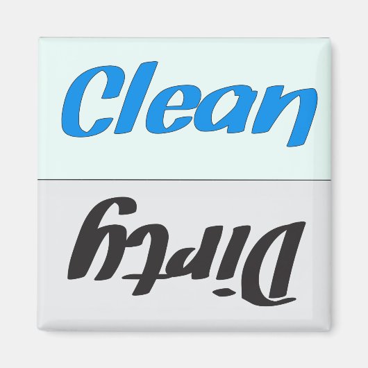 Dirty Clean Dishwasmachine Magnet (Voorkant)