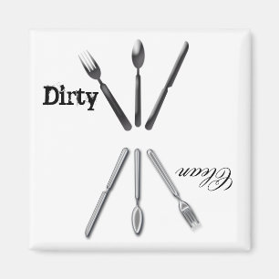 Dirty Clean Dishwasmachine Magnet