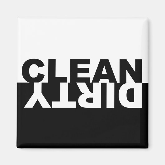 Dirty Clean Dishwasmachine Magnet (Voorkant)
