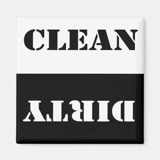 Dirty Clean Dishwasmachine Magnet (Voorkant)