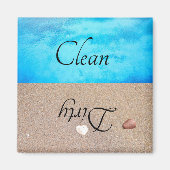Dirty Clean Dishwasmachine Magnet Beach Water (Voorkant)